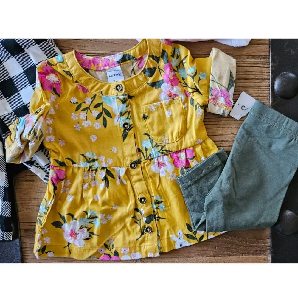 Carter's Infant Girl Fall Winter 10 piece bundle New sz 3m